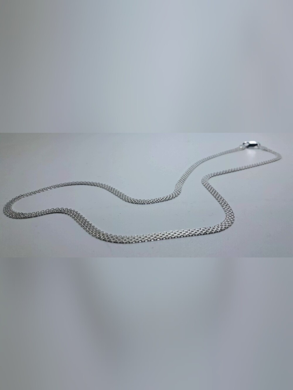Authentic David Yurman .925 Sterling Silver 3.8mm Flat Mesh Bismark Chain 20"